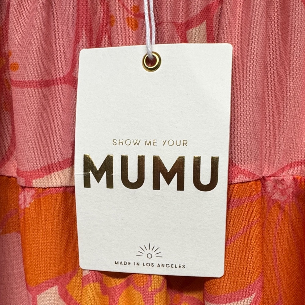 Show Me Your MuMu Pink and Orange Floral Mini Skirt Size Small NWT - Picture 3 of 3